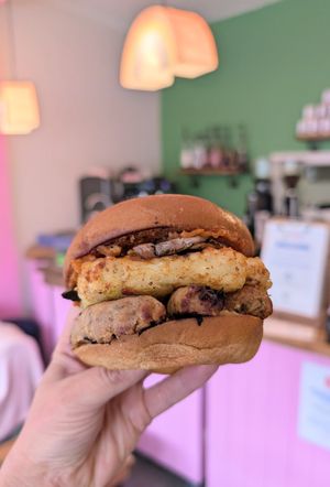 One of the breakfast sandwiches at Peas and Libertea in Whitley Bay