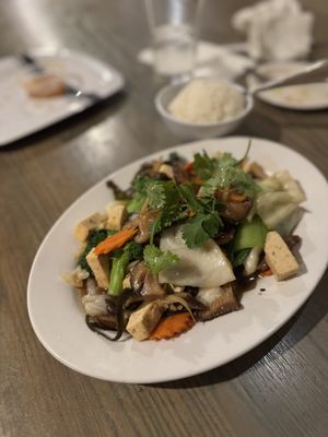 Sea veggies and mushrooms with tofu   at Thai Spices in Sedona