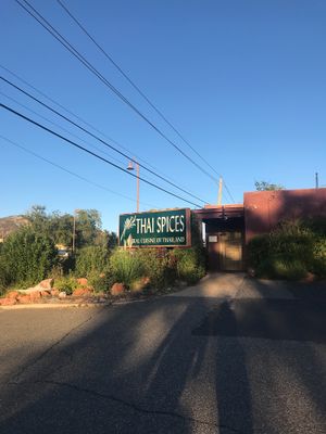 Outside :) at Thai Spices in Sedona