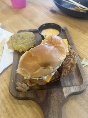 Heart of palm fish sandwich   at Vegan On The Island in Longwood