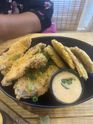 Lemon pepper wings  at Vegan On The Island in Longwood