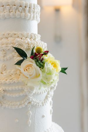 Vintage Buttercream Wedding Cake  at Charity's Vegan Kitchen in Port St Lucie