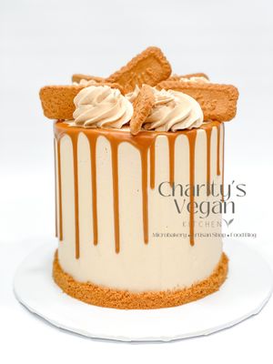 Cookie Butter Dessert Cake  at Charity's Vegan Kitchen in Port St Lucie