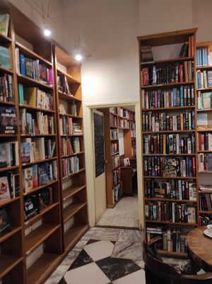 Inside at Massolit Budapest Books and Café in Budapest