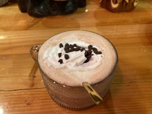 Hot chocolate at Kosmic Community Anti Bar & Coffee Shop in New York City