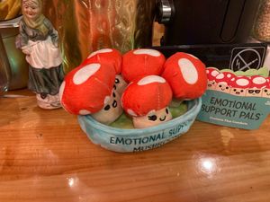 Funky artwork at Kosmic Community Anti Bar & Coffee Shop in New York City