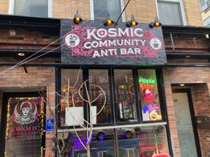 Front at Kosmic Community Anti Bar & Coffee Shop in New York City