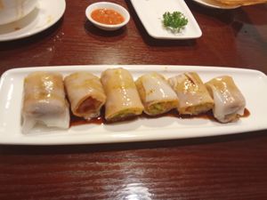 Spring Rolls Wrapped In Rice Noodle. at Veggie Kingdom - Causeway Bay - 緻素坊 in Hong Kong Island