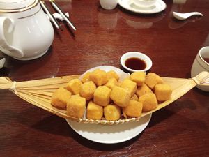 Spicy Salt Tofu Cubes. at Veggie Kingdom - Causeway Bay - 緻素坊 in Hong Kong Island