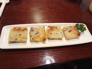 Pan-Fried Turnip Cakes. at Veggie Kingdom - Causeway Bay - 緻素坊 in Hong Kong Island
