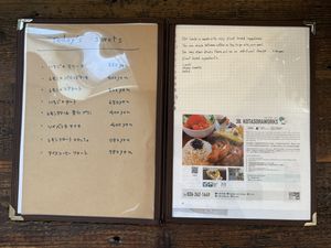 Sweets menu  at Kotasora Works in Nagano