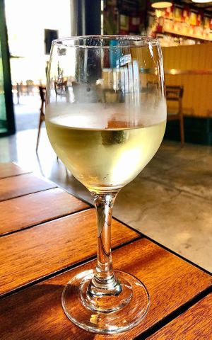 Vegan wine at Brunch City in Dubai