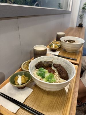   at SanJinmian x Shuiwan Tangmian Vegan - Jian'an St - 三津制麵x水萬湯麵 Vegan in Tainan