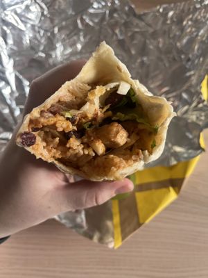 BBQ Block Party burrito with veggie strips  at Zócalo  in Kolding