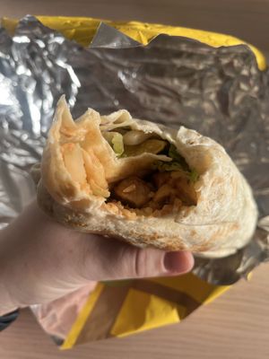 BBQ Block Party burrito with veggie strips  at Zócalo  in Kolding