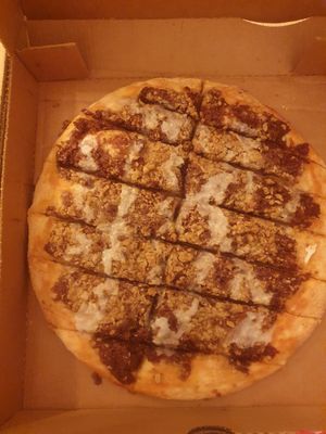 Cinnapie Sticks: Freshly baked dough topped with cinnamon oat crumble and drizzled with icing #Veganuary at Papa Johns in Wilmslow