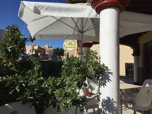 Outside seating area at Aloe in Almeria