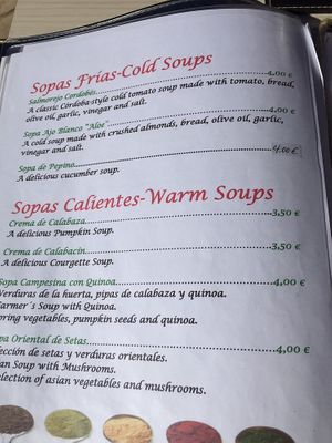 Soups at Aloe in Almeria