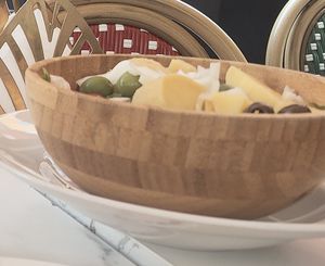 Filling salad with potatoes and green beans at Laura Bistrot in Naples