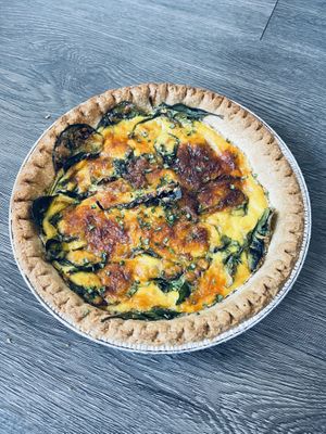 Vegan Spinach Quiche  at Chaitanya's Delights in Dallas