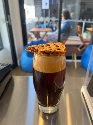 The wake up call: Double caffeine layers, cold brew & Dalgona froth at Creamy & Crunchy  in Wellington