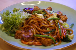 No 12 Udon Yaki with tofu (vegan) at Sumo Thai Sushi in Saarbrucken