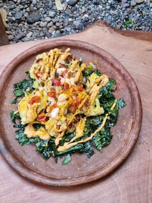 Cauliflower Steak at La Terraza at Lush Atitlán in San Marcos La Laguna