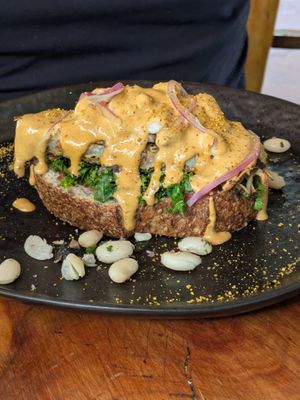 Lush toast at La Terraza at Lush Atitlán in San Marcos La Laguna