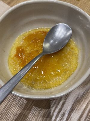 Mango Creme Brulée  at Palm Spot Restaurant in Ponta Do Sol