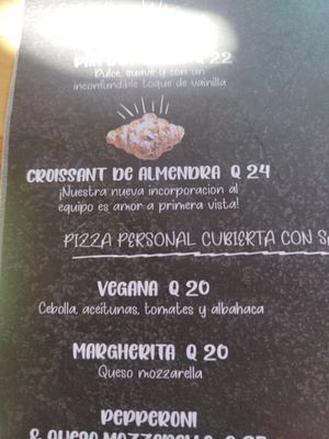 Menu - Vegan Pizza at Idea Connection in San Pedro La Laguna