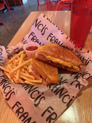 Black bean patty melt  at Francis Burger Joint  in Minneapolis