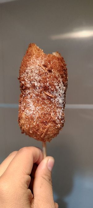 Banderilla coreana con Meathical #Veganuary at Tomilla Tomates  in Mexico City