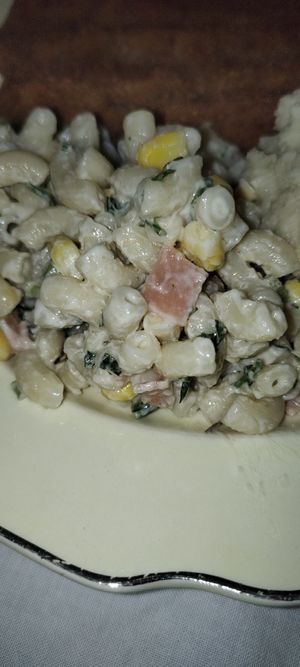 Coditos con jamón Meathical, crema Gud #Veganuary at Tomilla Tomates  in Mexico City