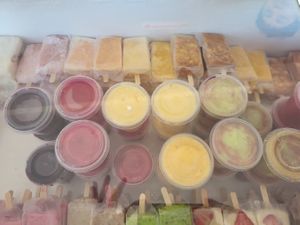 Ice creams fruit based. #Veganuary at La Michoacana in Isla Mujeres