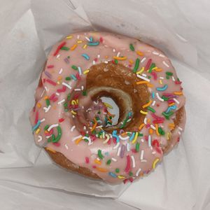 Strawberry doughnut - sooo yum at Todco in Richmond
