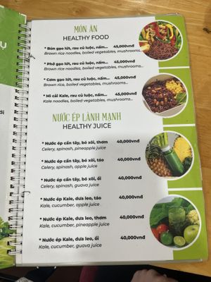 menu  at Quán Chay An Lạc in Nha Trang