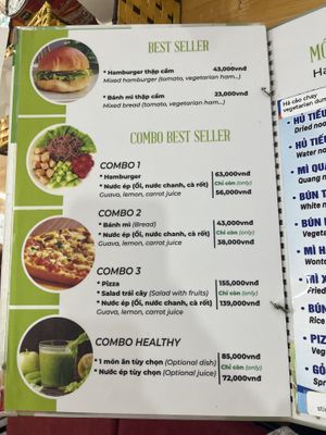 menu  at Quán Chay An Lạc in Nha Trang