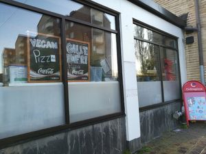 Outside at Erikslusts Pizzeria in Malmo