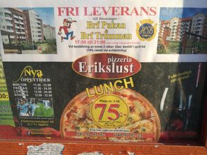 Delivery at Erikslusts Pizzeria in Malmo