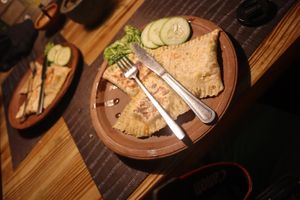 Vegetable parata #Veganuary at Sigiri Rock View Point - the Restaurant in Sigiriya
