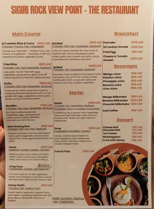  at Sigiri Rock View Point - the Restaurant in Sigiriya