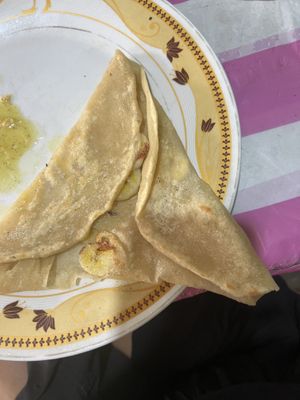 Banana roti that we had for bfast  at The Veggie Hut in Dikwella