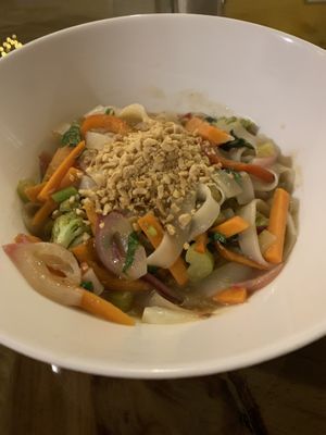 Pad Thai. Too much tang from the tamarind but the veggies were fresh and crisp.  at El Chante Gourmet in Alajuela