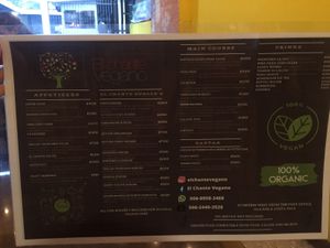 Menu at El Chante Gourmet in Alajuela