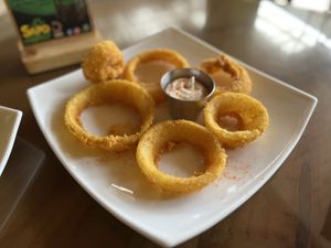 Onion rings… bland  at El Chante Gourmet in Alajuela