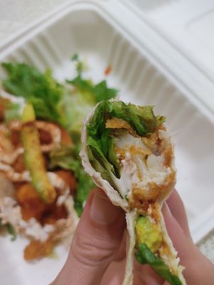 Inside the cauliflower bites! at El Chante Gourmet in Alajuela