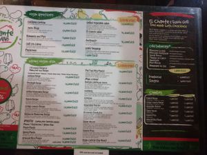 Menu at El Chante Gourmet in Alajuela