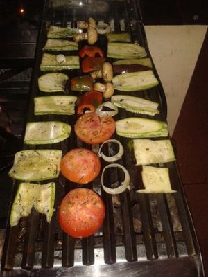 VEGATABLES ON THE GRILL. YUMMY at El Chante Gourmet in Alajuela
