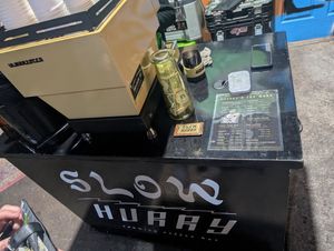 The stand at Slow Hurry Coffee in Youngstown