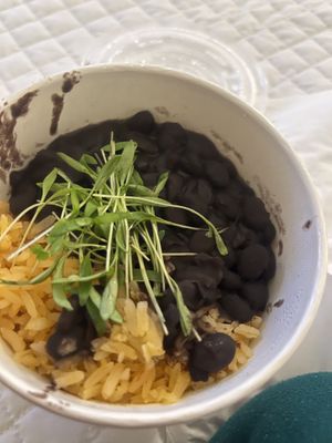 vegan rice and beans   at El Jefe Desert Cantina in Palm Springs